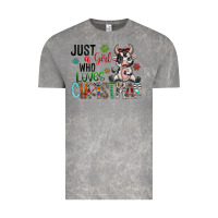 Cloud Rock just a girl who loves christmas Vintage Tee - CowhideDigitalArt
