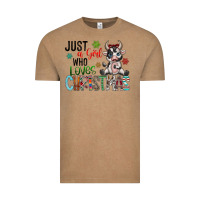 Vintage Coffee just a girl who loves christmas Vintage Tee - CowhideDigitalArt
