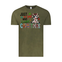 Vintage Olive just a girl who loves christmas Vintage Tee - CowhideDigitalArt
