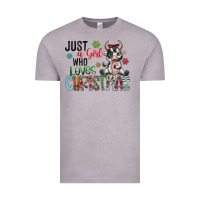 Vintage Zinc just a girl who loves christmas Vintage Tee - CowhideDigitalArt