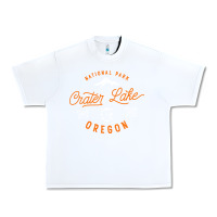 White crater lake oregon national park vintage retro Urban Heavy Tee - artisFamous