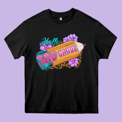 Hello 3rd Grade Heavy Core Tee Designed By Ranaportraitstore