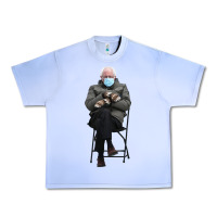 Grape Ice bernie sitting in the cold with mittens meme Urban Heavy Tee - artisFamous
