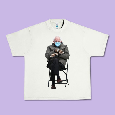 Bernie Sitting In The Cold With Mittens Meme Urban Heavy Tee Designed By Artisfamous