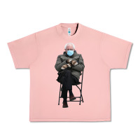 Salmon bernie sitting in the cold with mittens meme Urban Heavy Tee - artisFamous