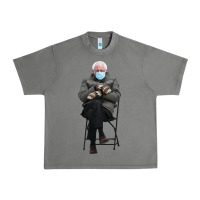 Tornado bernie sitting in the cold with mittens meme Urban Heavy Tee - artisFamous