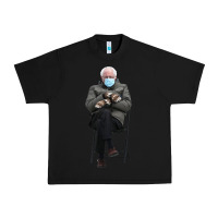 Black bernie sitting in the cold with mittens meme Urban Heavy Tee - artisFamous