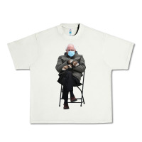 Pistachio bernie sitting in the cold with mittens meme Urban Heavy Tee - artisFamous