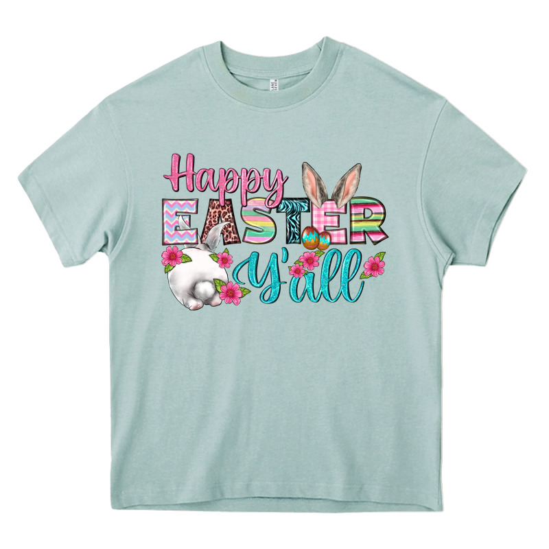 Happy Easter Y'all Heavy Core Tee by BundleAndBundleShop | Teevron
