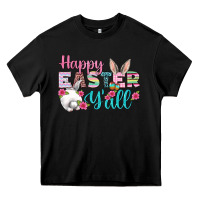 Black Happy Easter Y'all Heavy Core Tee - BundleAndBundleShop