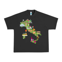 Pigment Black Italy map Urban Heavy Tee - artisFamous