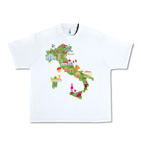 White Italy map Urban Heavy Tee - artisFamous