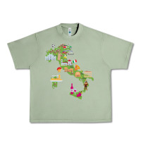 Oil Green Italy map Urban Heavy Tee - artisFamous