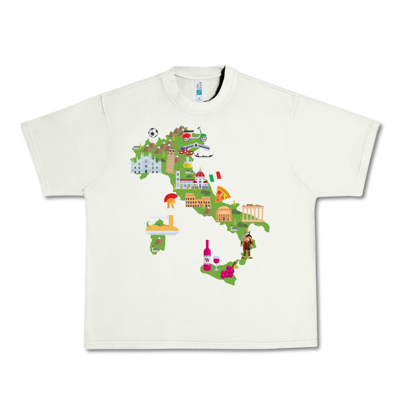 Italy Map Urban Heavy Tee by artisFamous | Teevron