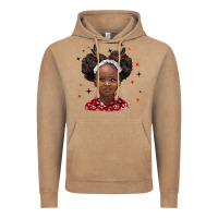 Vintage Coffee christmas african girl Vintage Hoodie - BarkalooDesign