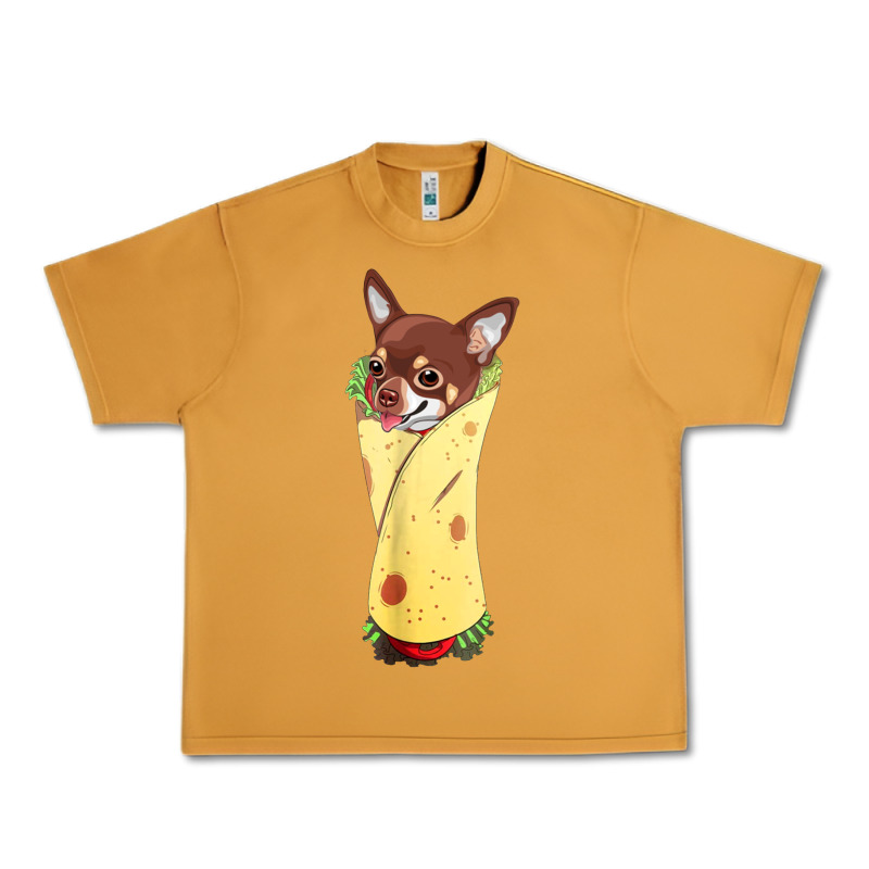 Funny Chihuahua Dog Burrito Food Tee Urban Heavy Tee by artisFamous | Teevron