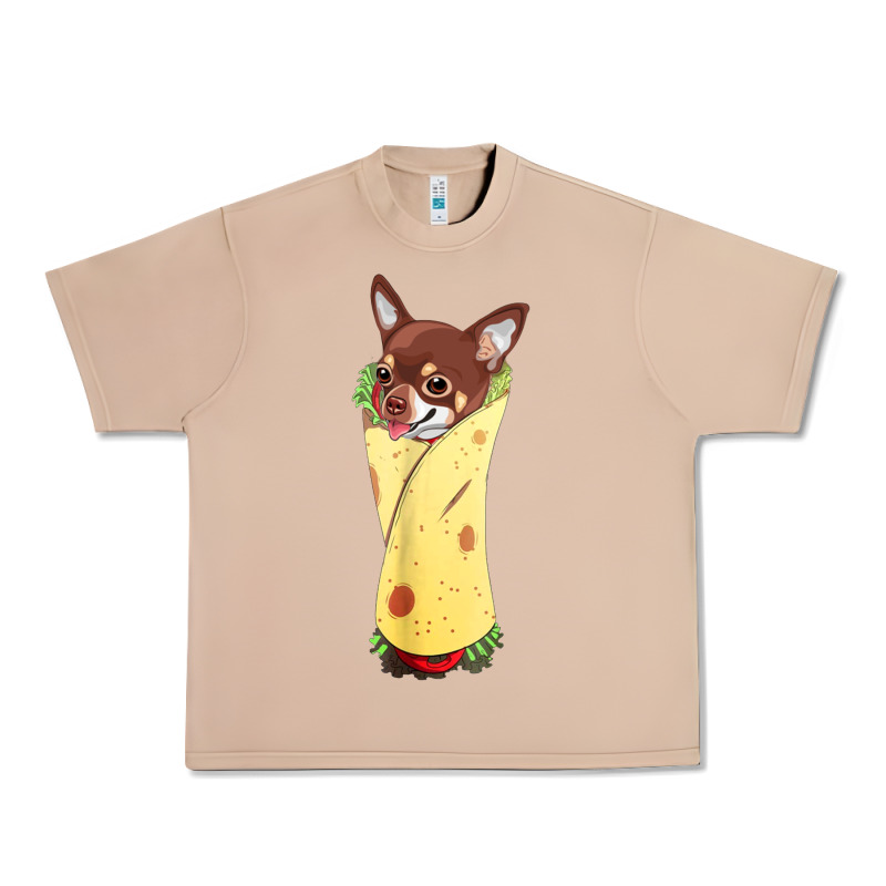 Funny Chihuahua Dog Burrito Food Tee Urban Heavy Tee by artisFamous | Teevron