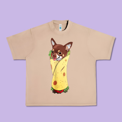 Funny Chihuahua Dog Burrito Food Tee Urban Heavy Tee Designed By Artisfamous