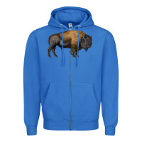 True Royal american bison body Zipper Hoodie - RanaPortraitStore