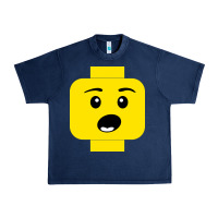 Navy surprised expression lego head Urban Heavy Tee - artisFamous
