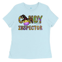Baby Blue Candy Inspector Ladies Tee - CowhideDigitalArt