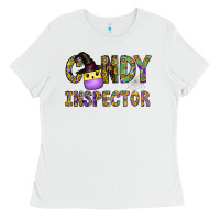 White Candy Inspector Ladies Tee - CowhideDigitalArt