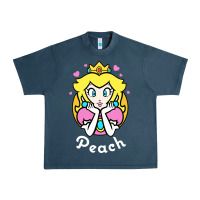 Midnight Navy peach graphic Urban Heavy Tee - artisFamous