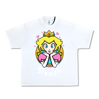White peach graphic Urban Heavy Tee - artisFamous