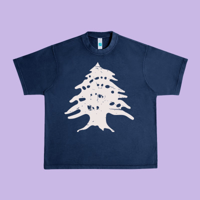 Retro Lebanon Cedar  Lebanese Urban Heavy Tee Designed By Artisfamous