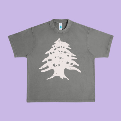 Retro Lebanon Cedar  Lebanese Urban Heavy Tee Designed By Artisfamous