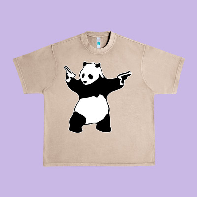 Banksy Panda Urban Heavy Tee Designed By Artisfamous