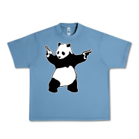 Pebble Blue banksy panda Urban Heavy Tee - artisFamous