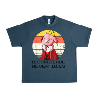 Midnight Navy retro style technoblade merch cosplay Urban Heavy Tee - artisFamous