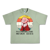 Oil Green retro style technoblade merch cosplay Urban Heavy Tee - artisFamous