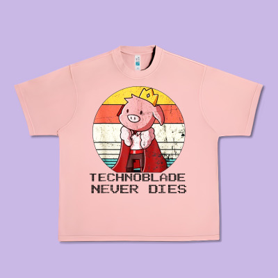 Retro Style Technoblade Merch Cosplay Urban Heavy Tee Designed By Artisfamous