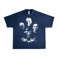 Navy horror and scream film Urban Heavy Tee - artisFamous