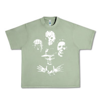 Oil Green horror and scream film Urban Heavy Tee - artisFamous