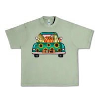 Oil Green i love fall truck Urban Heavy Tee - artisFamous