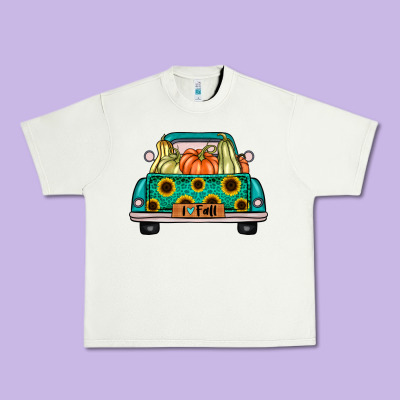 I Love Fall Truck Urban Heavy Tee Designed By Artisfamous