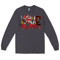 Smoke red black grey white love my tribe indian headdres Long Sleeve Tee - Artiststas