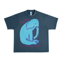 Midnight Navy i must rest my rampage is over Urban Heavy Tee - artisFamous