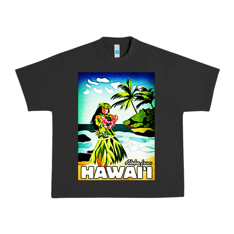 Hawaii Hula Girl Urban Heavy Tee by artisFamous | Teevron