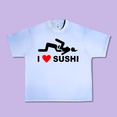 I Love Sushi Funny Urban Heavy Tee Designed By Artisfamous