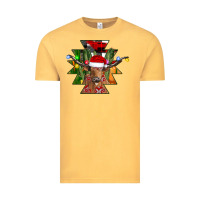 Vintage Mustard longhorn Aztec Christmas Vintage Tee - CowhideDigitalArt