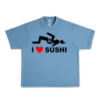 Pebble Blue i love sushi funny Urban Heavy Tee - artisFamous