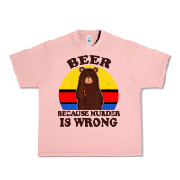 Salmon funny beer because murder is wrong for drinking men lover Urban Heavy Tee - artisFamous