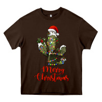 Chocolate Brown merry christmas cactus Heavy Core Tee - RanaPortraitStore