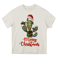 Cream merry christmas cactus Heavy Core Tee - RanaPortraitStore