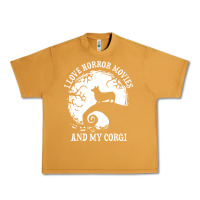 Peanut Butter i love horror movies and my corgi funny corgi Urban Heavy Tee - artisFamous