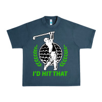 Midnight Navy id hit that funny golfing golf Urban Heavy Tee - artisFamous